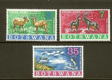 BOTSWANA 1967 Hinged Stamp(s) Chobe Game Reserve 37-39  #4975 - Other & Unclassified