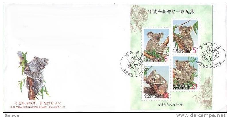 FDC 2002 Cute Animal - Koala Stamps S/s Fauna Bear Eucalyptus WWF - Orsi