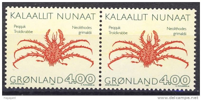 ##Greenland 1993. Pair. Michel 231. MNH(**) - Nuevos