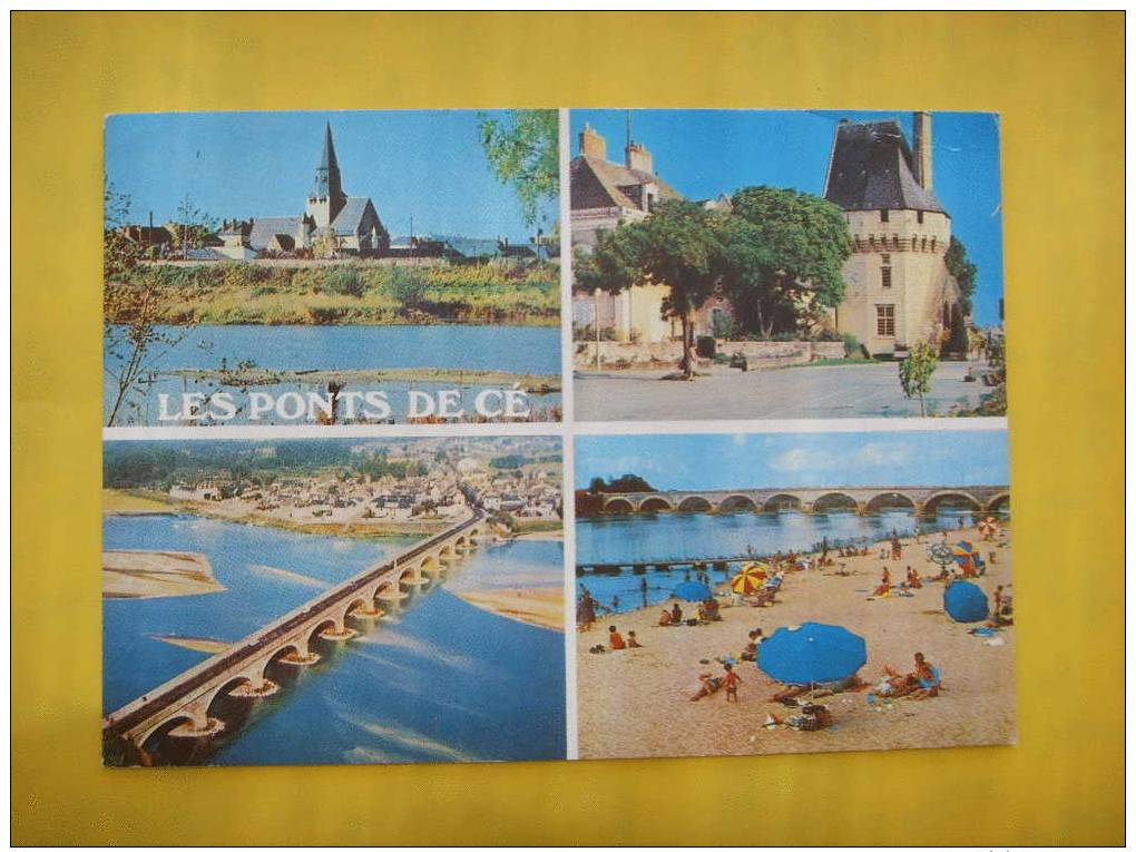 49-186) Les Ponts De Ce :eglise,chateau,plage,pont :multivues - Les Ponts De Ce