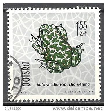 1 W Valeur Oblitérée,used - POLOGNE - POLSKA - BUFO VIRIDIS - N° 1263-4 - Kikkers