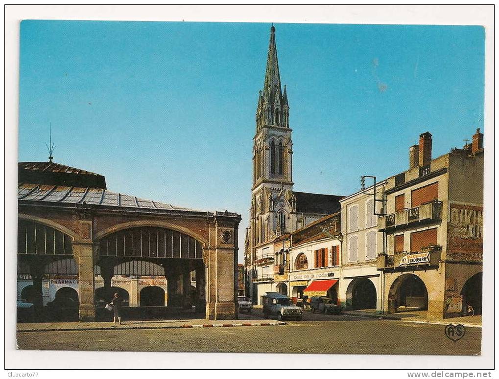 Valence-D'Agen (82) : La Place De La Halle Environ 1980 (animé). - Valence