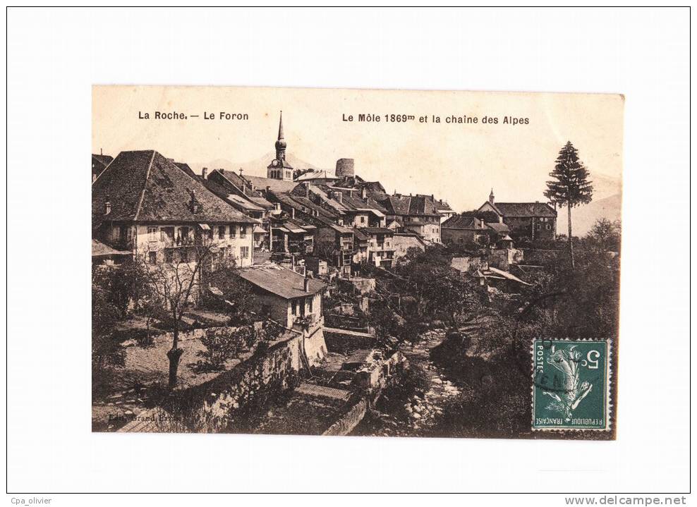 74 LA ROCHE SUR FORON Vue Générale, Ed GB, 1910 - La Roche-sur-Foron