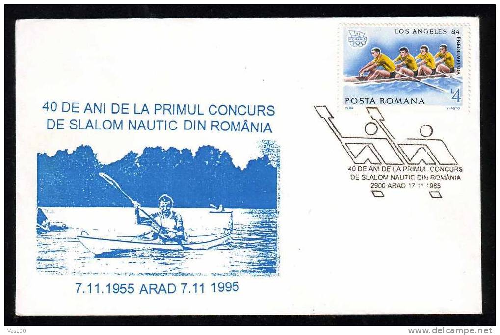 Romania 1995 Very Rare Cover  RRR  With Sport   ROWING,very Rare PMK.. - Canoë