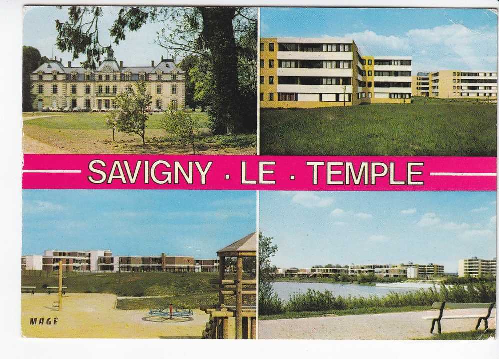 SAVIGNY LE TEMPLE -  4 Vues  : Château Institu G. Roussy, Les Montagnes, C.E.S Louis Armand, Miroir D'Eau - Savigny Le Temple