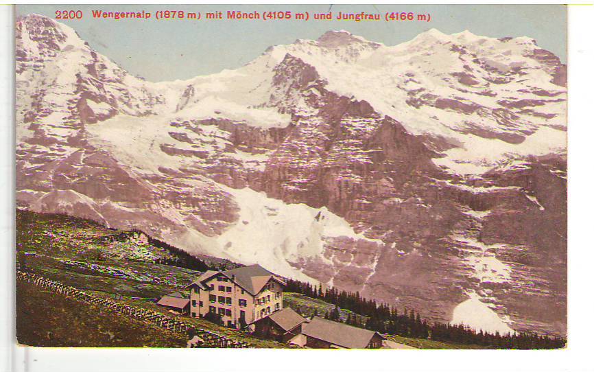 Wengernalp Mit Mönch Und Jungfrau (1934) - Gares - Sans Trains