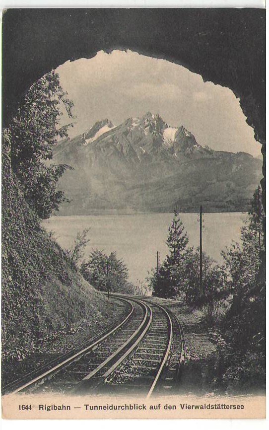 Rigibahn - Tunneldurchblick Auf Den Vierwaldstättersee - Opere D'Arte