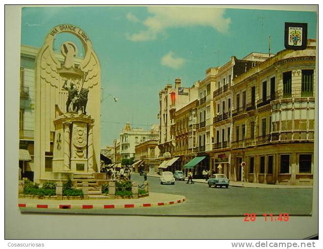 5040 MONUMENTO Y AVENIDA MELILLA POSTAL AÑOS 1960 MAS DE ESTA CIUDAD EN MI TIENDA - Melilla