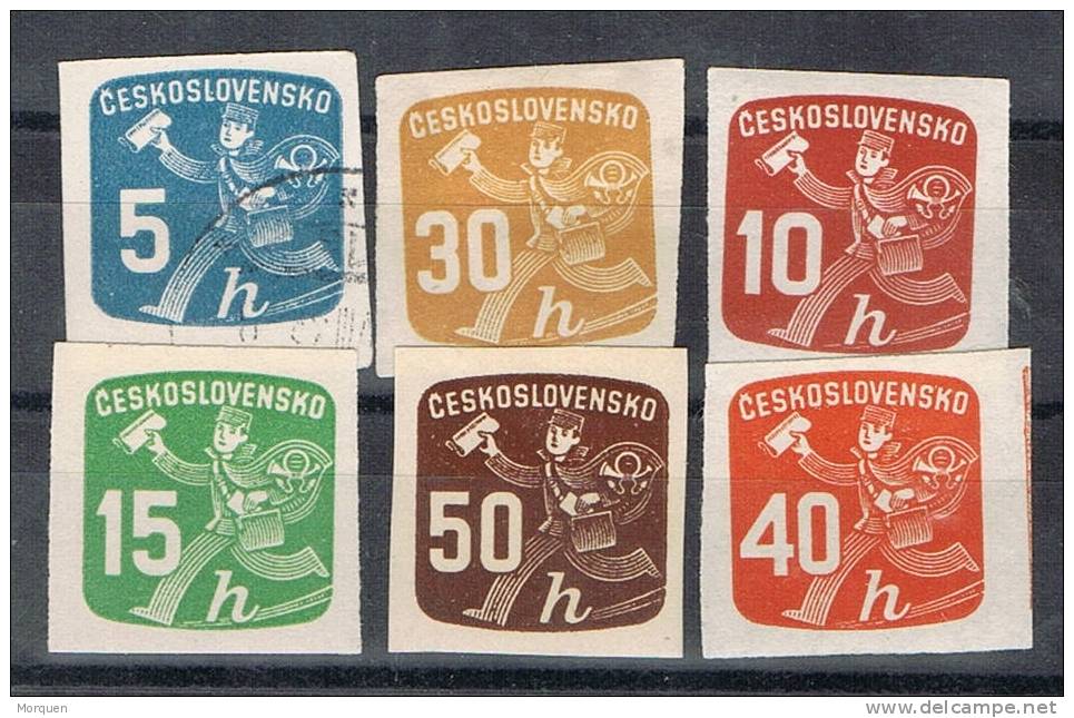 Seis Sellos Periodicos CHECOSLOVAQUIA - Timbres Pour Journaux