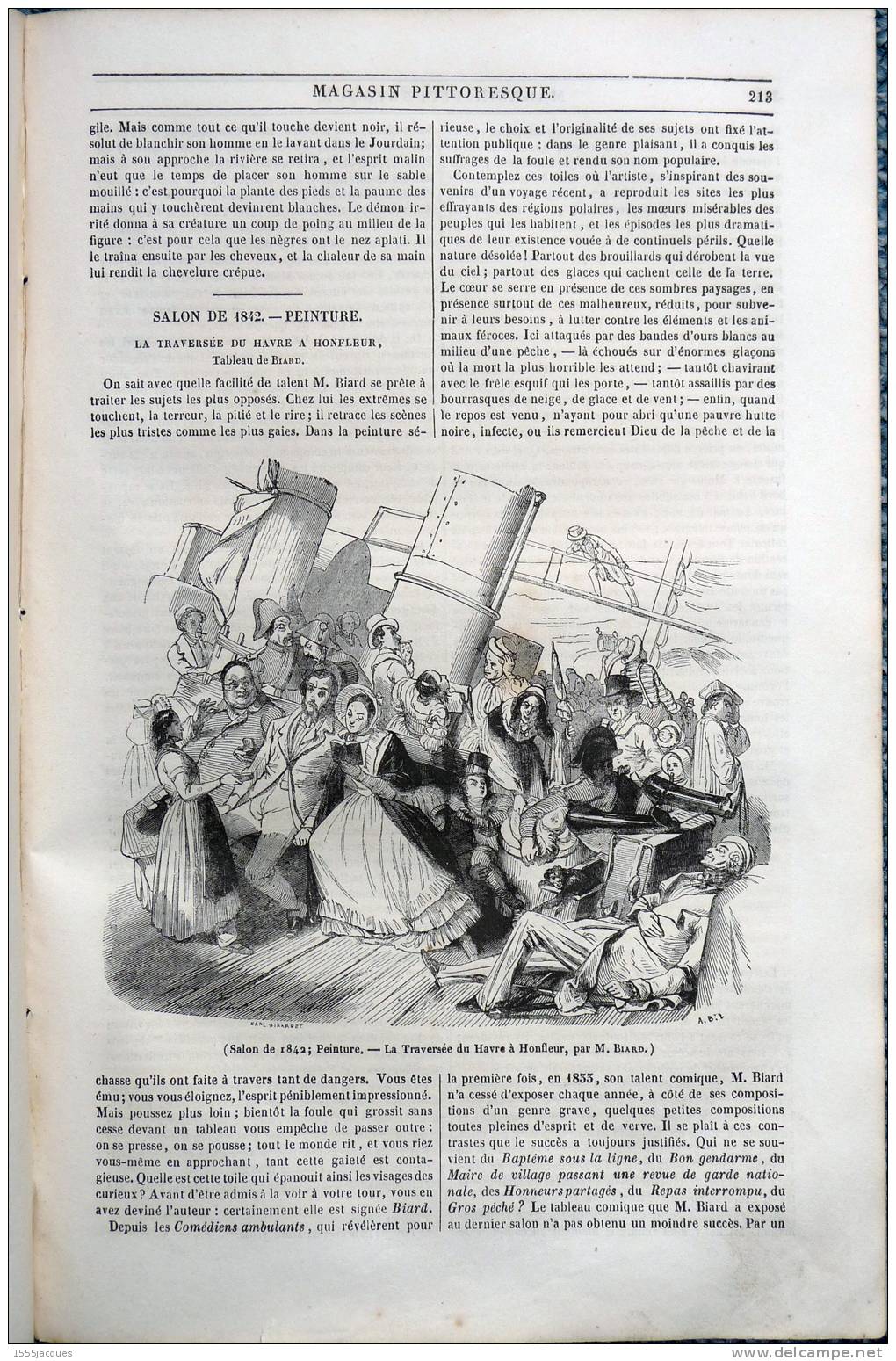 LE MAGASIN PITTORESQUE - JUIL 1842 - N°27 : PRATOLINO TOSCANE - TRAVERSEE LE HAVRE HONFLEUR - DROMADAIRE AU GALOP - - 1800 - 1849