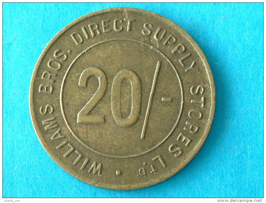 WILLIAMS BROS. DIRECT SUPPLY STORES LTD.  20/- ( For Grade, Please See Photo ) ! - Andere & Zonder Classificatie