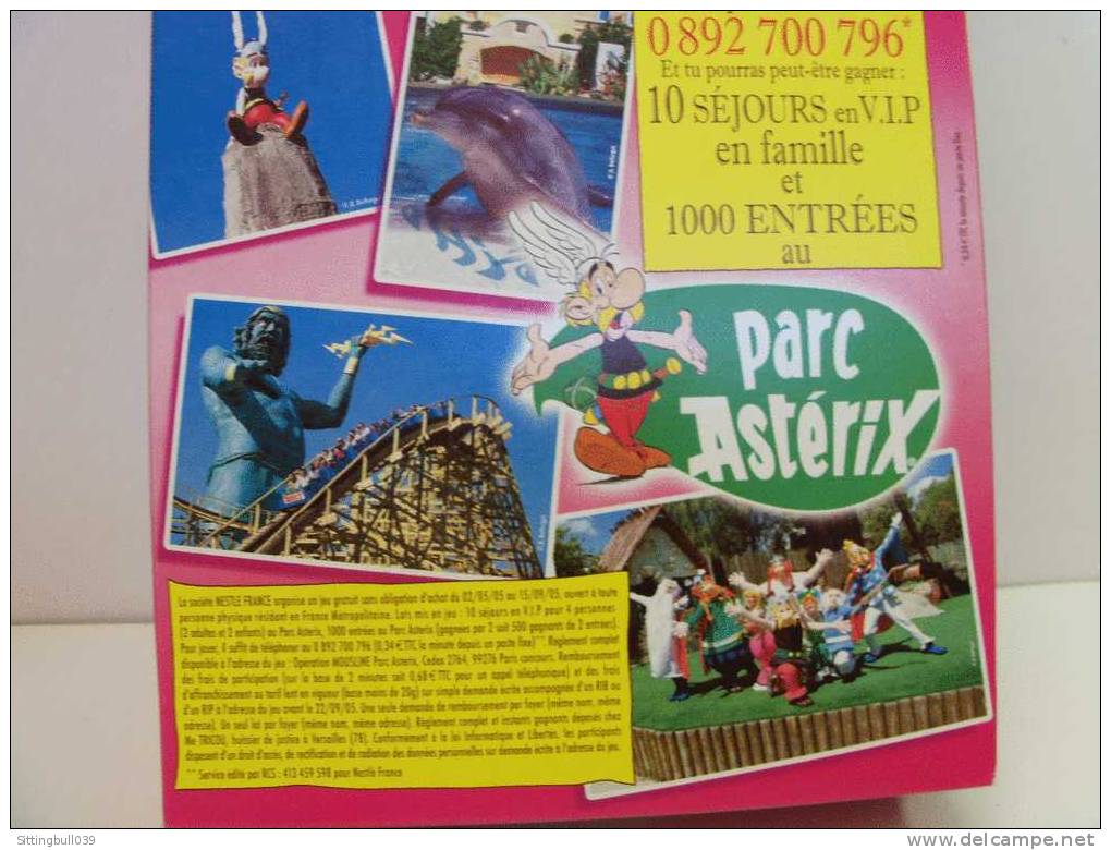 ASTERIX. Bôite PUB MOUSLINE. 10 Séjours En V.I.P. + 1000 Entrées à Gagner Au PARC ASTERIX. 2005. - Advertentie