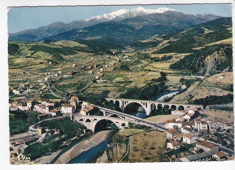 CERET -  Vue Aérienne Sur La Vallée Du Tech, Les Trois Ponts Et Le Canigou - N°  Cl 414 62 - Ceret