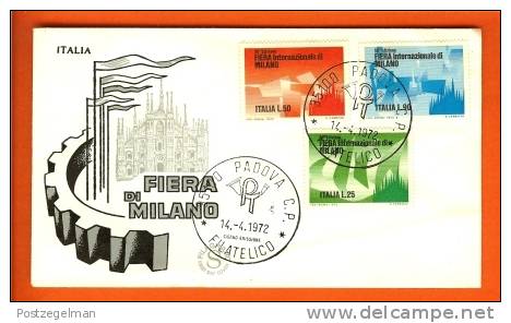 ITALY 1972 FDC Mint Fair Milano 1361-1363 - FDC