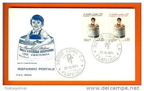 ITALY 1971 FDC Mint Financial Security 1347-1348 - FDC