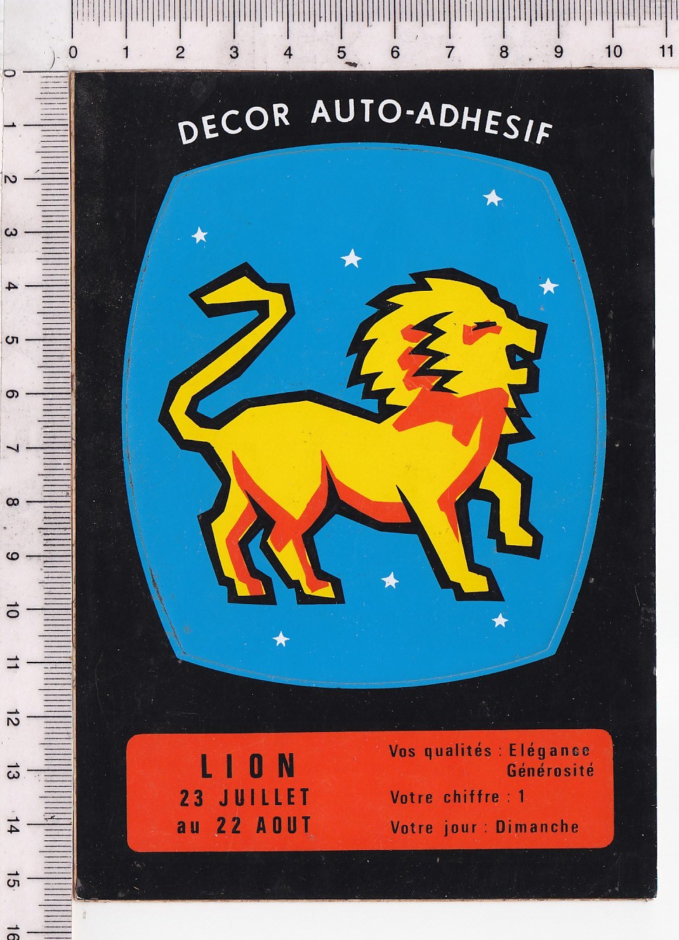 SIGNE DU ZODIAQUE  -  LION   -  23 Juillet Au 22 Août  -   Décor AUTO - ADHESIF - - Astrologie