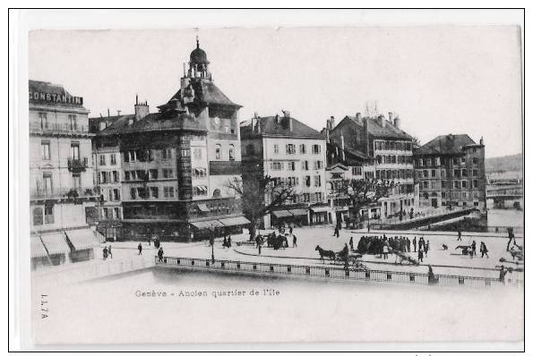 Genève, Ancien Quartier De L'Ile, Kutsche, Dilligence, Lichtdruck, Ca. 1900   ***19606 - Genève