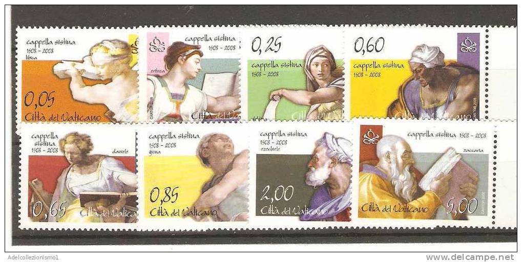 64)5 Cent.  Della Cappella Sistina Serie Completa Nuova 2008 - Unused Stamps