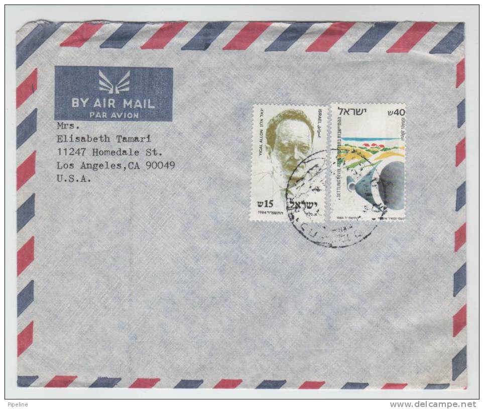 Israel Air Mail Cover Sent To USA 1984 - Aéreo