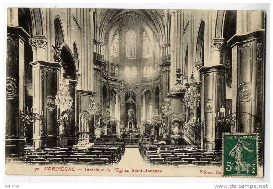 60 -  COMPIEGNE - INTERIEUR DE L EGLISE SAINT JACQUES - Compiegne