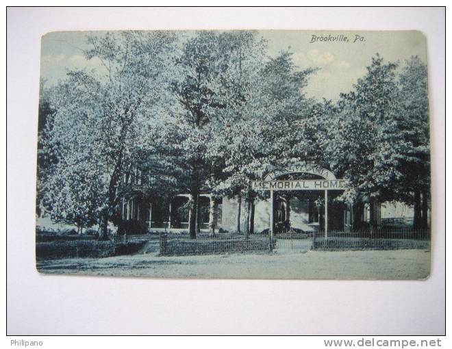 Brooksville Pa    Pennsylvania Memorial Home   Circa 1907 - Lancaster