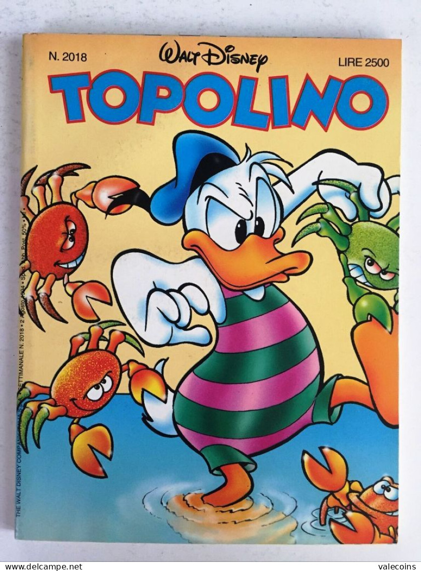 TOPOLINO - WALT DISNEY - LIBRETTO N 2018 - 02 Agosto 1994 - PERFETTO - Disney