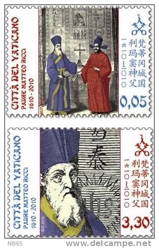 CITTA´ DEL VATICANO - VATIKAN STATE - ANNO 2010 -  PADRE MATTEO RICCI - NUOVI MNH ** - Unused Stamps