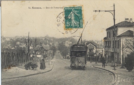 Sceaux - Rue De Fontenay - Beau Plan De Tramway - Sceaux