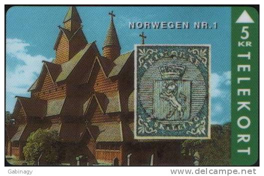 DENMARK - STAMP - NORWAY NR. 1 - 3000EX. - CROWN - Dinamarca