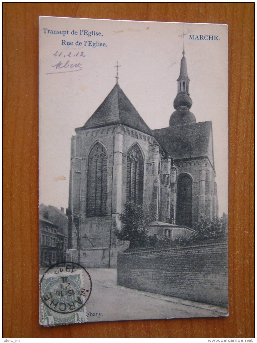 Transept De L'Eglise - Rue De L'Eglise / Marche / Anno 1912 ( Zie Foto Voor Details ) !! - Marche-en-Famenne