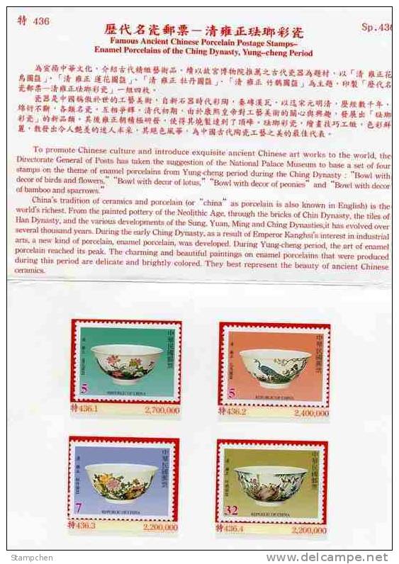 Folder 2002 Treasures-Enamel Porcelain Lotus Peony Cloisonne Bird Sparrow Peacock Ancient Art Flower - Paons