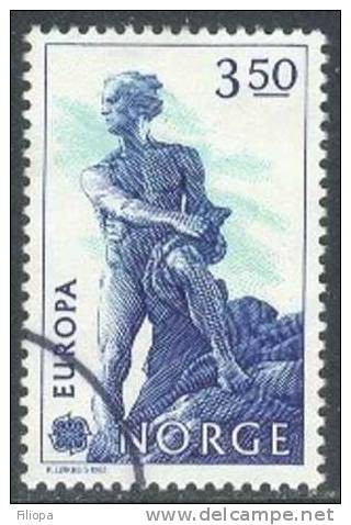 Norwegen / Norvège / Norway 1983 : Mi. 886  Gebr. / Obl. / Used - EUROPA - Statue . L2402 - Gebraucht