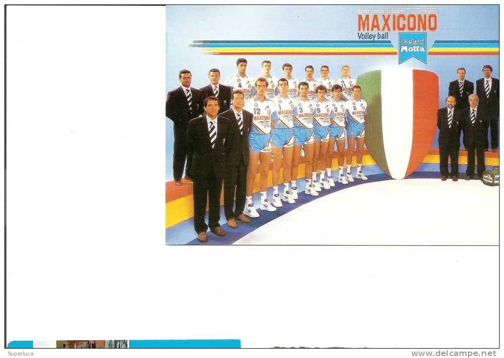 B-PARMA PALLAVOLO CARD MAXICONO VOLLEY BALL(SI RICONOSCONO BEBETO,GIANI) - Voleibol