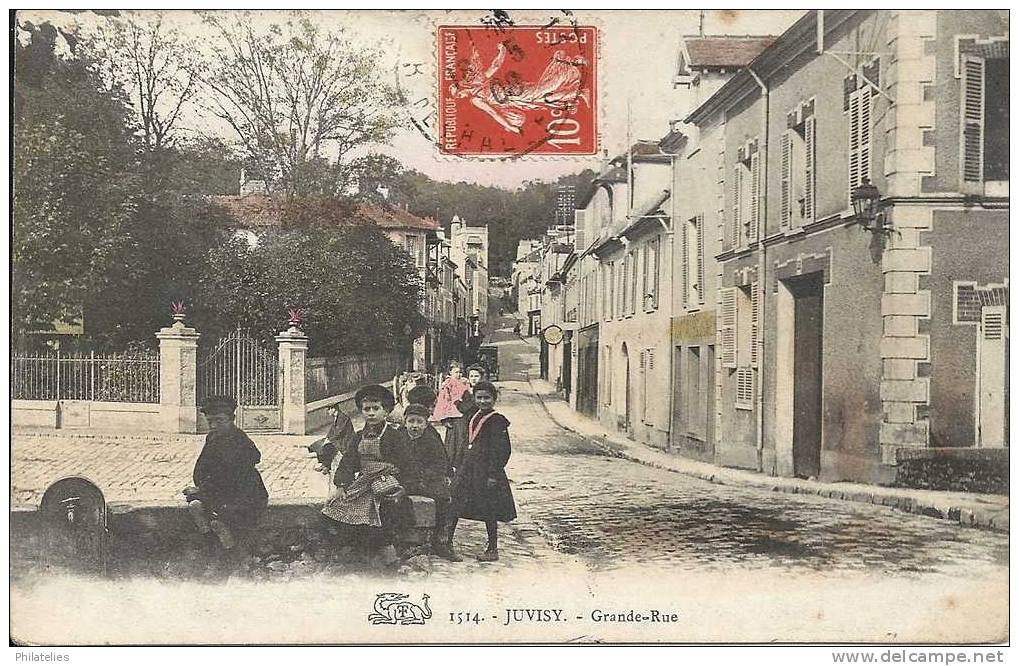 JUVISY   GRANDE RUE 1908 - Juvisy-sur-Orge