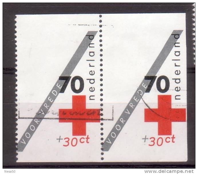 Nederland 1983 Nr 1293b +c Rode Kruis Paar Uit Postzegelboekje - Used Stamps