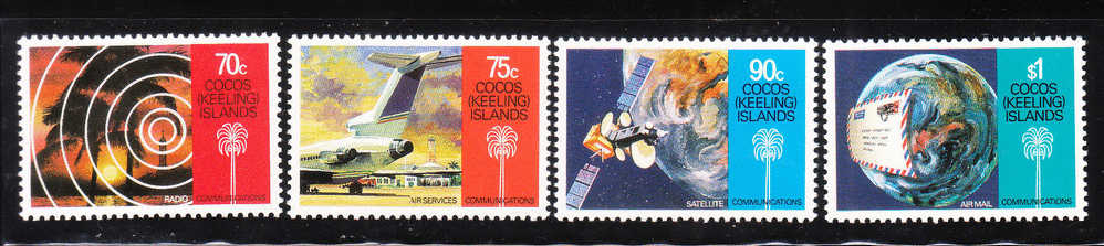 Cocos Islands 1987 Communications Radio Air Service Airmail MNH - Kokosinseln (Keeling Islands)