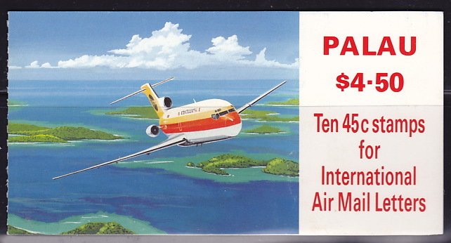 PALAU  1989 Air Mail Stamp Booklet  $0.36  Scott C18a  MNH - Palau