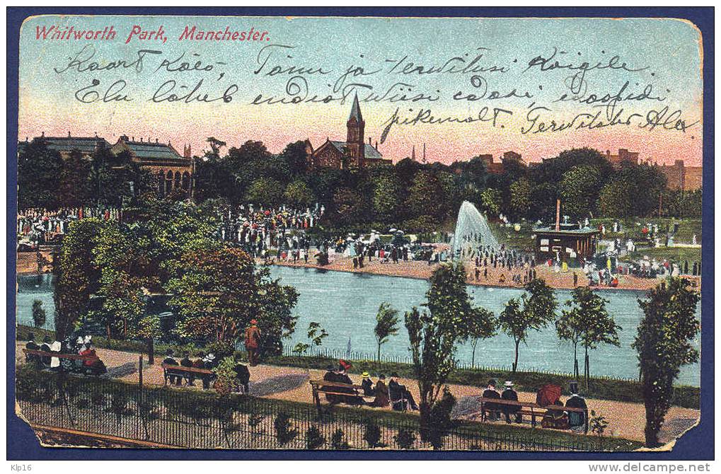 GREAT BRITAIN,MANCHESTER,WHITWORTH PARK, OLD PC 1908 - Manchester