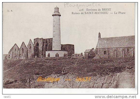 Dép 29 -Phares -  RF21077 - Environs De Brest - Plougonvelin - Ruines De Saint Mathieu - Le Phare  - Bon état Général - Plougonvelin