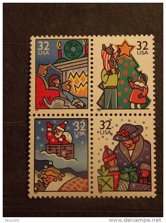 USA Etats-Unis United States 1996 Holiday Family Scenes Noel Christmas YV C2570-73 MNH ** - Unused Stamps