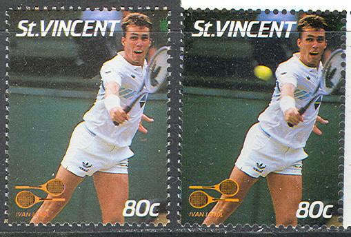 0641 ✅ Sport Tennis Omnibus 1987 St Vincent 1v MNH ** ERROR Unissued - Tennis