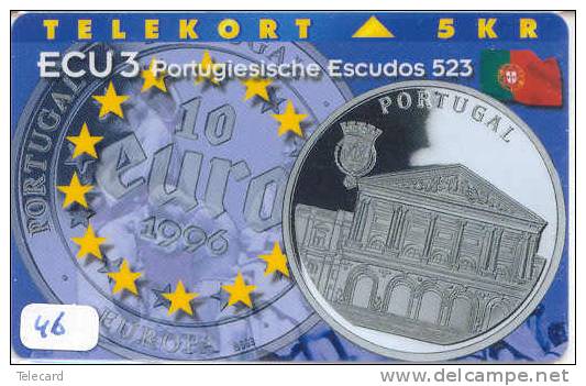Denmark ECU PORTUGAL 10 EURO (46) PIECES ET MONNAIES MONNAIE COINS MONEY PRIVE 1.000 EX * NUMMERO P-106 - Timbres & Monnaies
