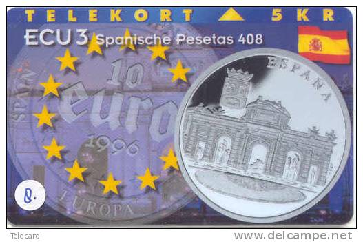 Denmark ECU ESPANA (8) PIECES ET MONNAIES MONNAIE COINS MONEY PRIVE 1.000 EX - Francobolli & Monete