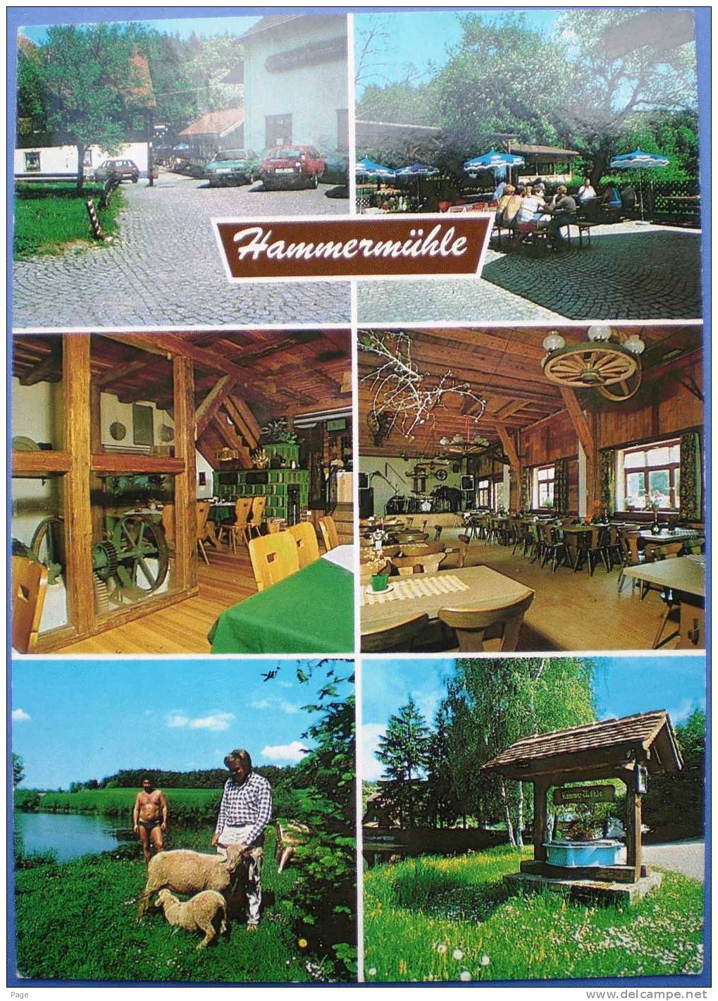 Fichtenau,Lautenbach,Gasthof Hammermühle,6-Bild-Karte,1970 - Ellwangen