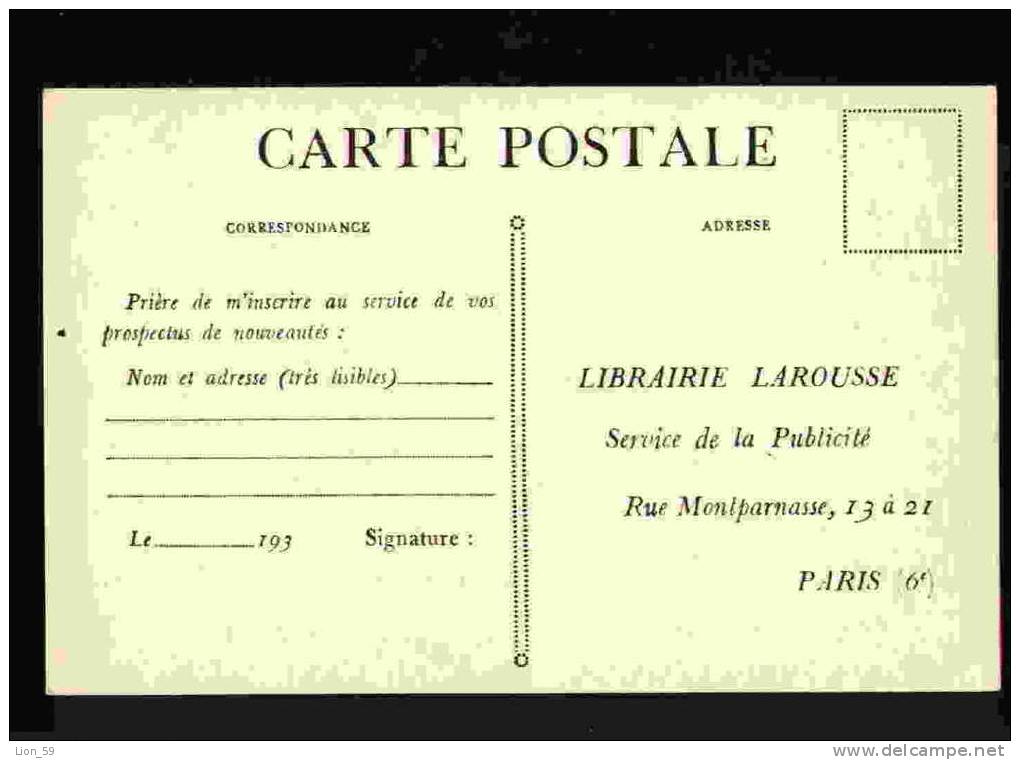 LIBRARY LAROUSSE Paris France Art Un Aspect Du Vieux BRUXELLES La Rue Teinturiers Postcard 26829 - Libraries