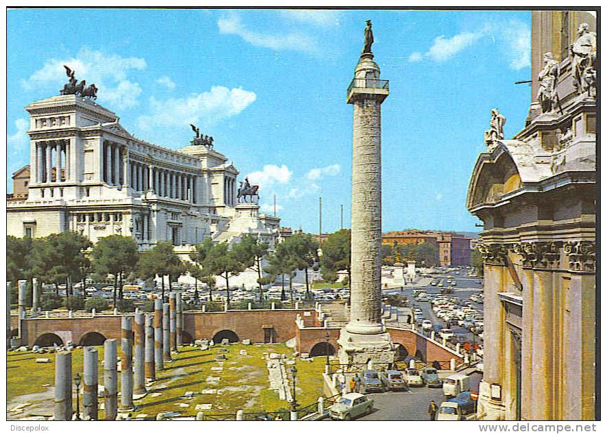 A2279 Monumento A Vittorio Emanuele II  E Colonna Traiana - Altare Della Patria  - Auto Car Voiture - Altare Della Patria