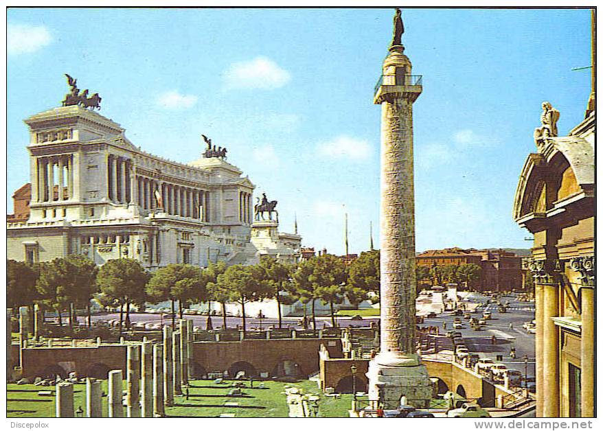 A2281  Monumento A Vittorio Emanuele II  - Altare Della Patria - Auto  Colonna Traiana /  Non  Viaggiata - Altare Della Patria