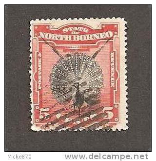 Bornéo Du Nord N°55 Oblitéré Paon Argus - Noord Borneo (...-1963)