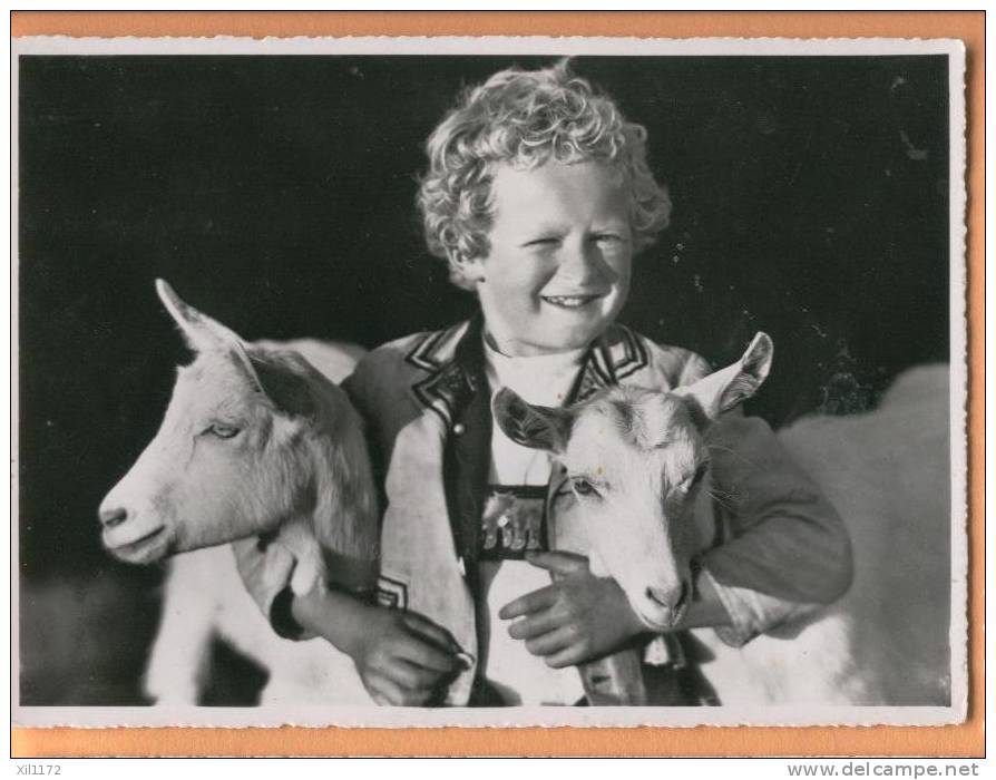 F784 Sennenbueb, Chevrier Avec 2 Chèvres, Goat, Capre, Ziege. Cachet Gonten Appenzell 1955 Vers Gossau - Appenzell