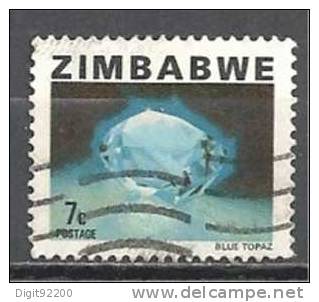 1 W Valeur Used, Oblitérée - ZIMBABWE * BLUE TOPAZ - N° 1219-3 - Zimbabwe (1980-...)